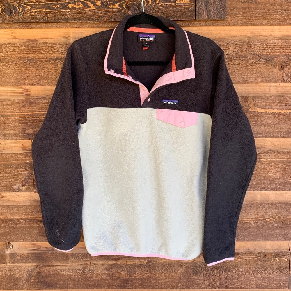 Patagonia Brown Cream and Pink Synchilla